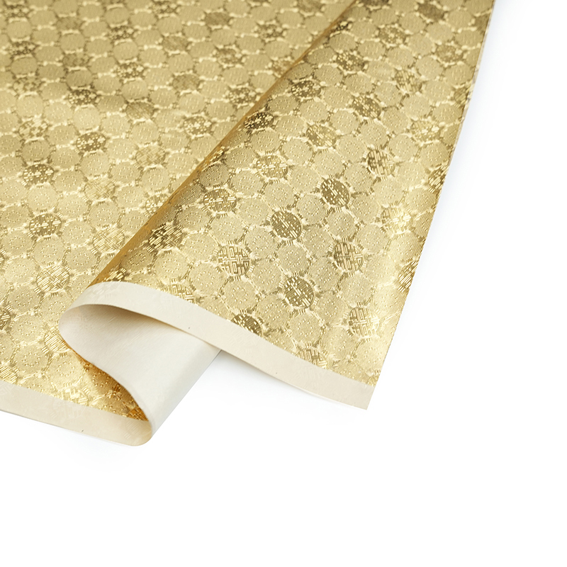 جلد فو لامع من الذهب للحقيبة